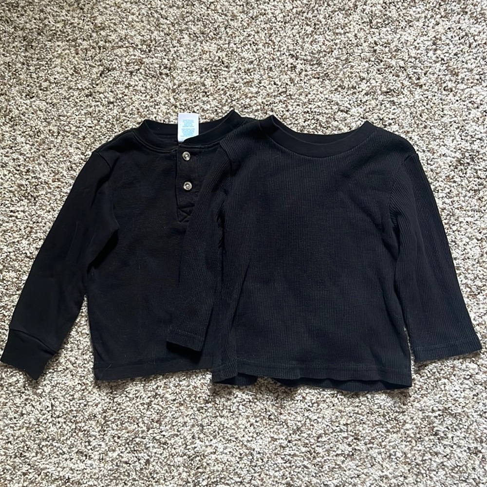 Garanimals and Wonder Kids Long sleeve black shirts 2T